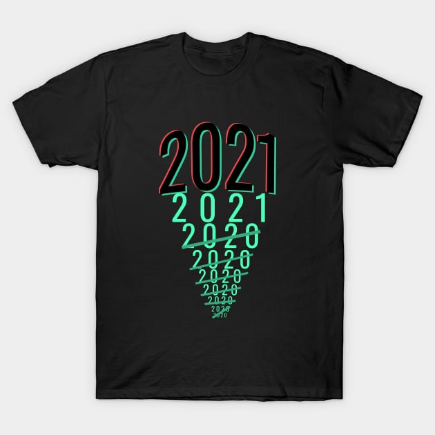 new year 2021 T-Shirt by Mapunalajim